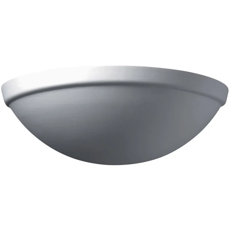 Ambiance Quarter Sphere LED 15 inch Hammered Iron Wall Sconce Wall Light, Rimmed Modern