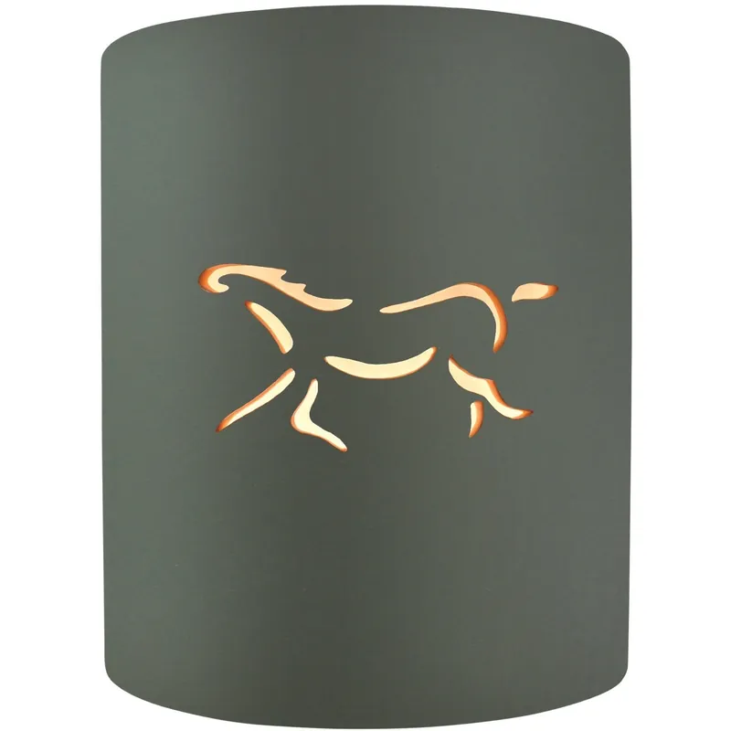 Sun Dagger LED 8 inch Pewter Green Wall Sconce Wall Light Handmade