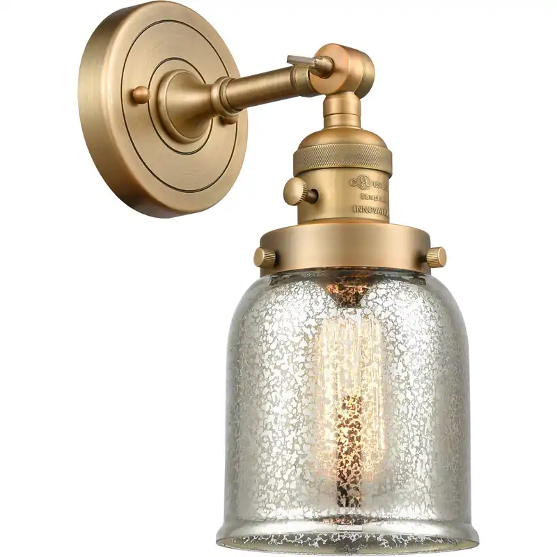 Flash Sale Franklin Restoration Small Bell LED 5 inch Brushed Brass Sconce Wall Light, Franklin Restoration