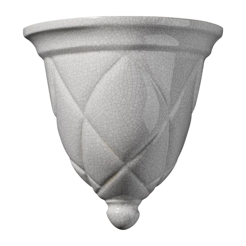 Ambiance 8.75 inch White Crackle Wall Sconce Wall Light Get Yours