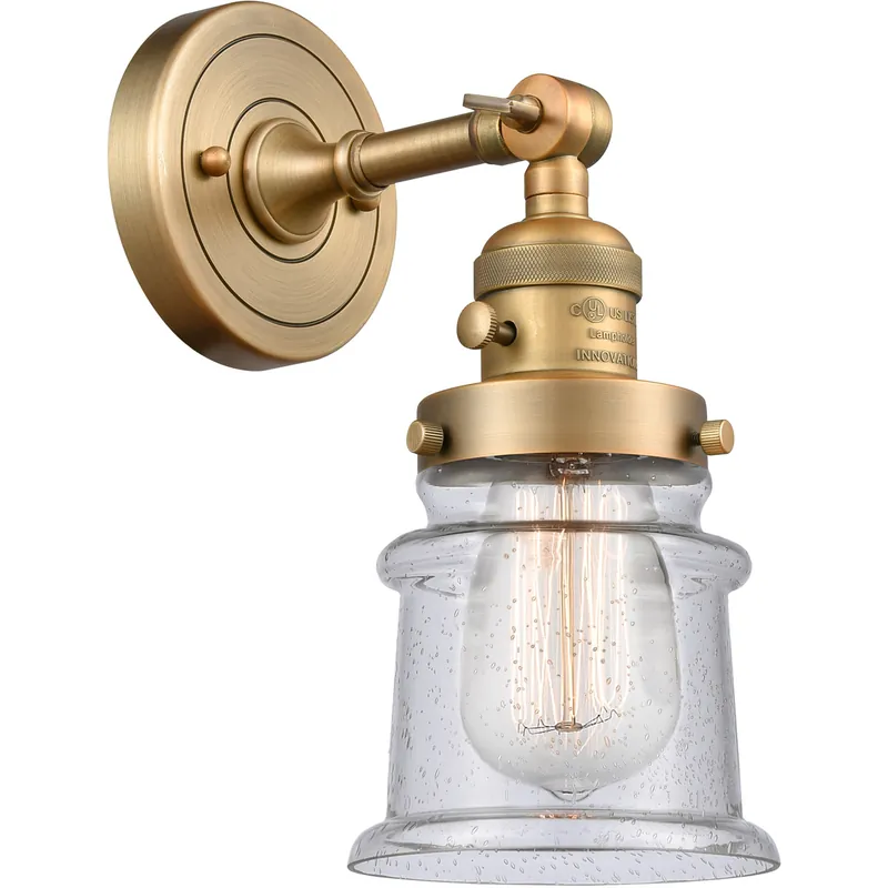 Viral Franklin Restoration Small Canton LED 6.5 inch Brushed Brass Sconce Wall Light, Franklin Restoration