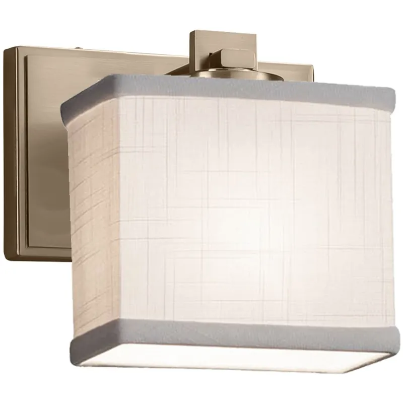 Textile LED 7 inch Brushed Brass ADA Wall Sconce Wall Light Direct From Manufacturer