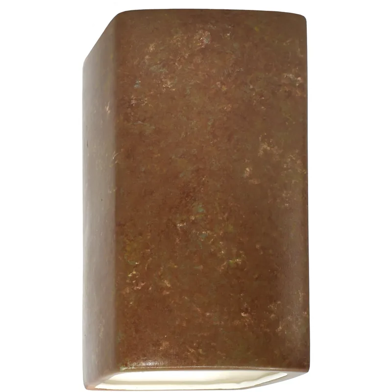 Best Seller Ambiance Rectangle LED 5.25 inch Rust Patina ADA Wall Sconce Wall Light, Small