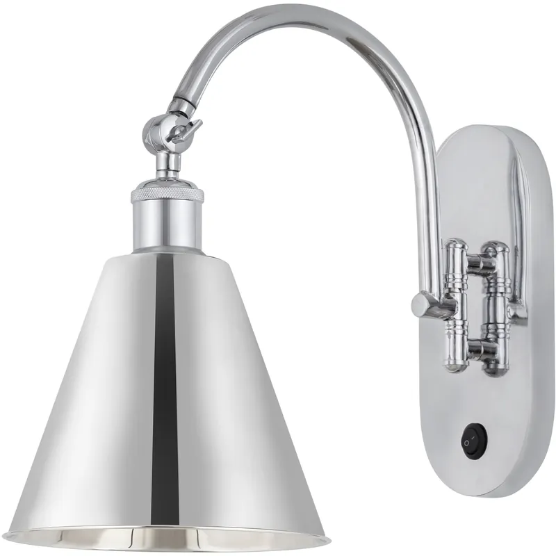 Crafted Ballston Cone 1 Light 8 inch Polished Chrome Sconce Wall Light