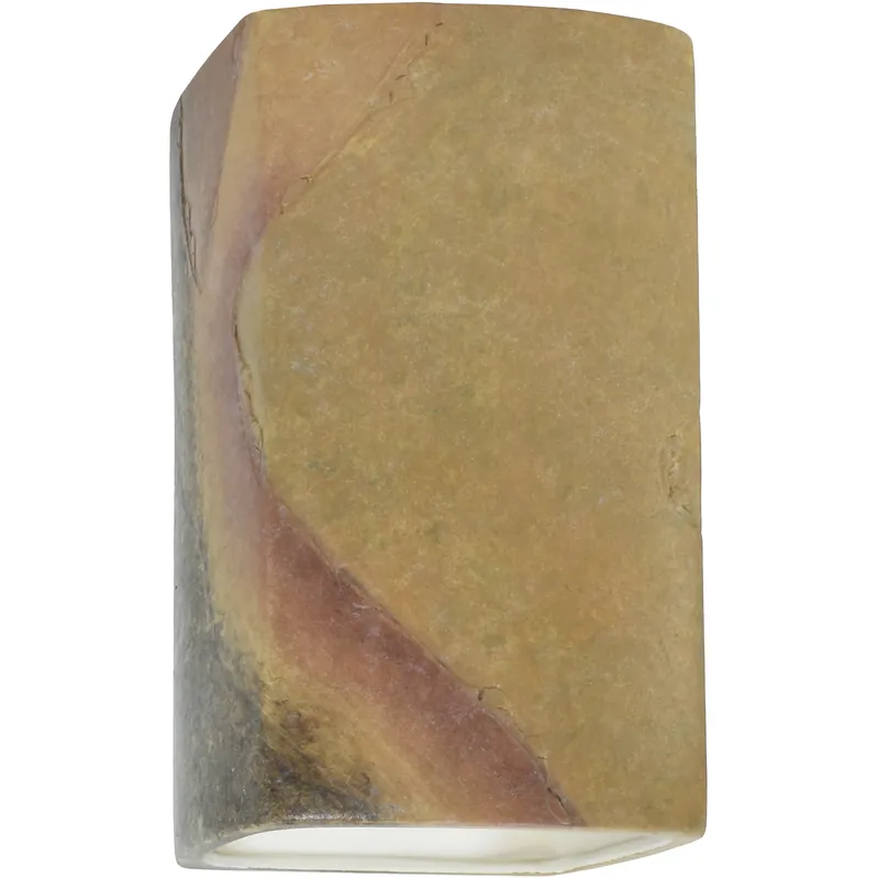 Ambiance Rectangle LED 7.25 inch Harvest Yellow Slate ADA Wall Sconce Wall Light, Large Fan Favorite