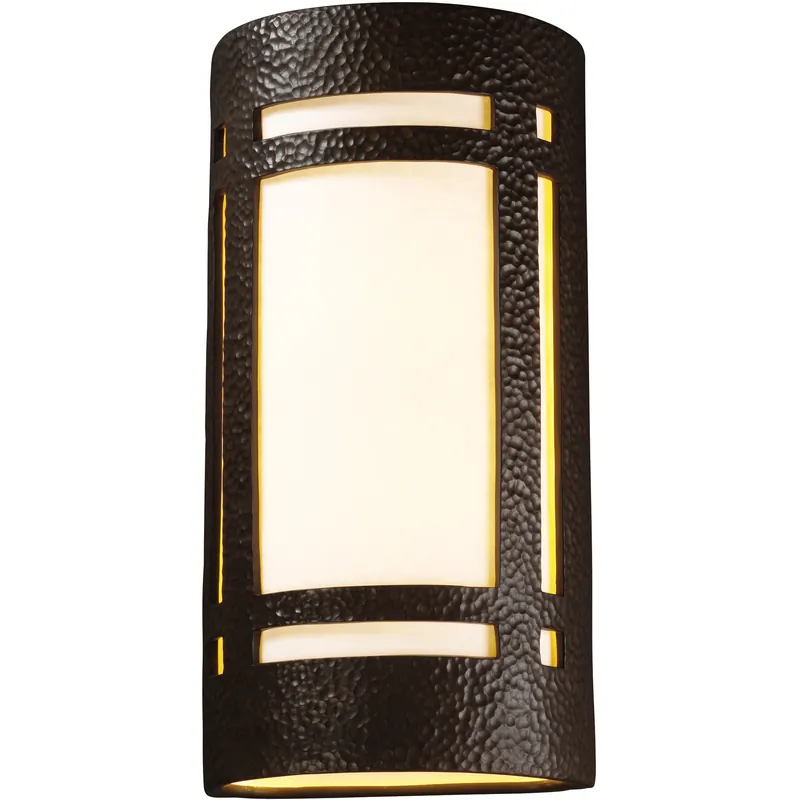 Money Back Guarantee Ambiance LED 11 inch Hammered Pewter Wall Sconce Wall Light in 2000 Lm LED, Really Big