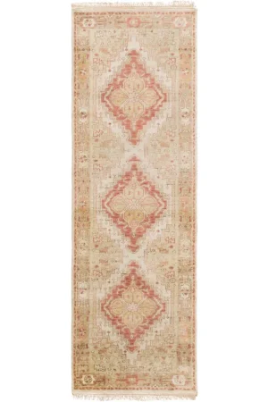 Zeus 69 X 45 inch Rose/Mauve/Ivory/Tan/Light Gray/White Rugs, Wool Special Offer