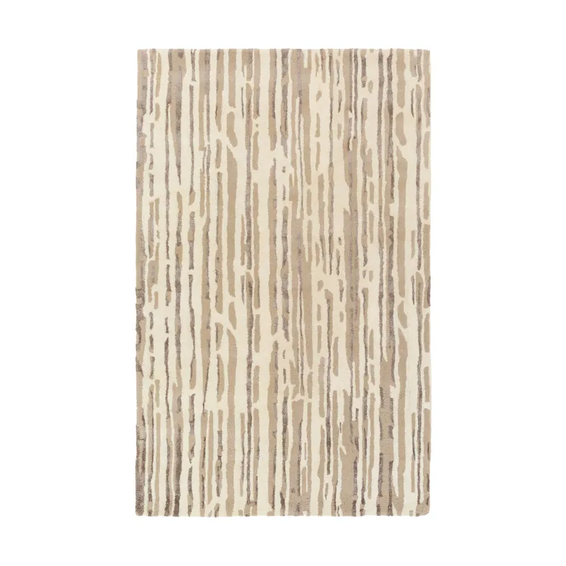 York 63 X 39 inch Neutral and Brown Area Rug, Wool and Viscose Don’t Miss Out