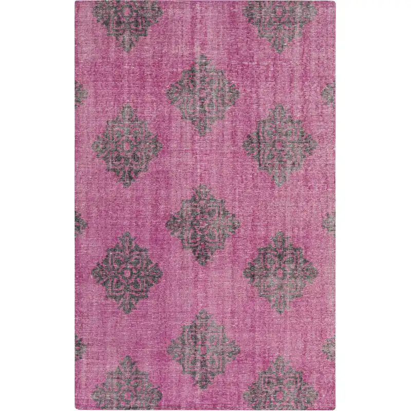Zahra 66 X 42 inch Purple and Black Area Rug, Wool Seasonal Sale