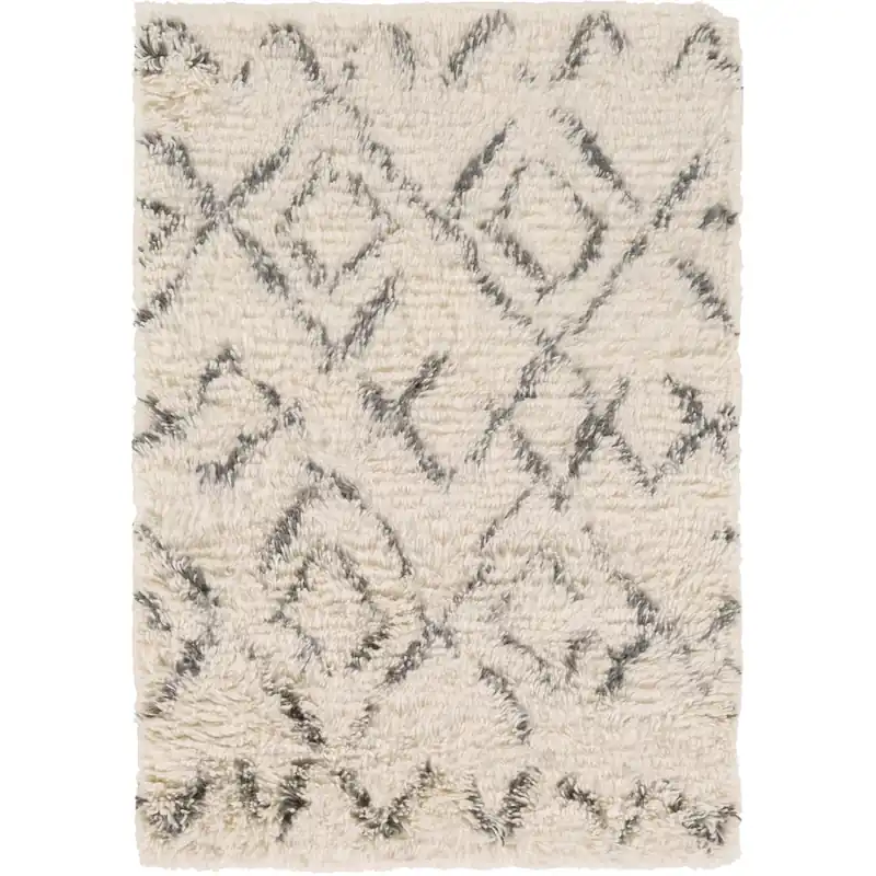 Tasman 36 X 24 inch Cream/Dark Green Rugs, Wool Best Price