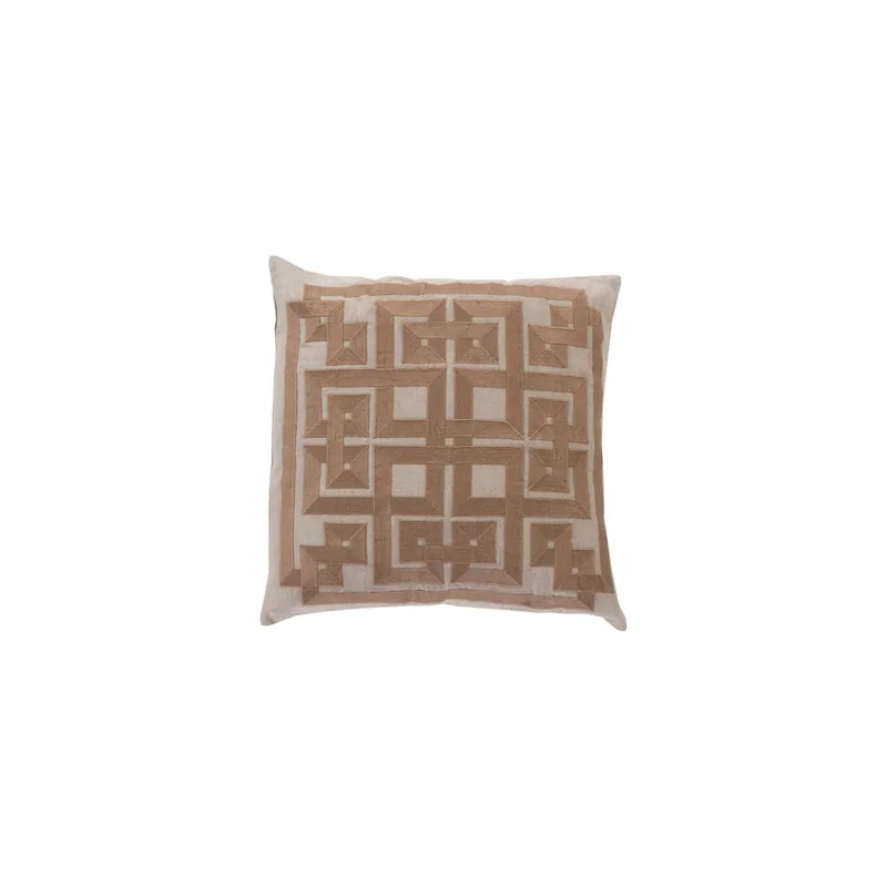 Gramercy 18 X 18 inch Light Gray and Dark Brown Throw Pillow Shop Now