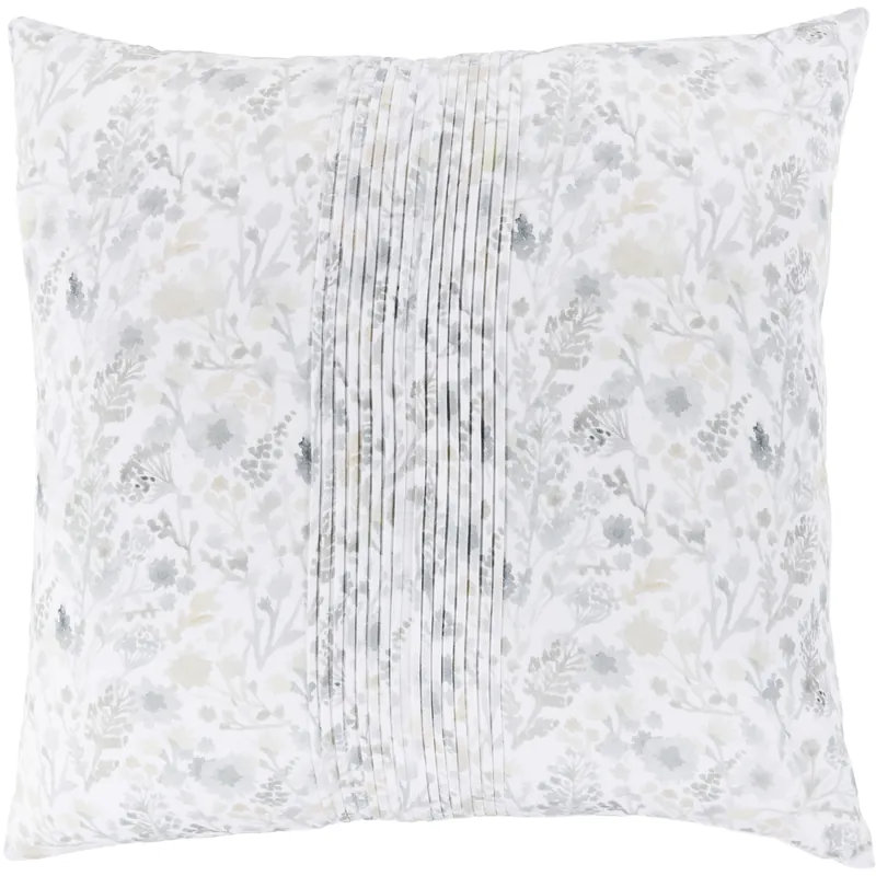 Aria 26 X 26 inch White and Green Euro Sham Reduced Price