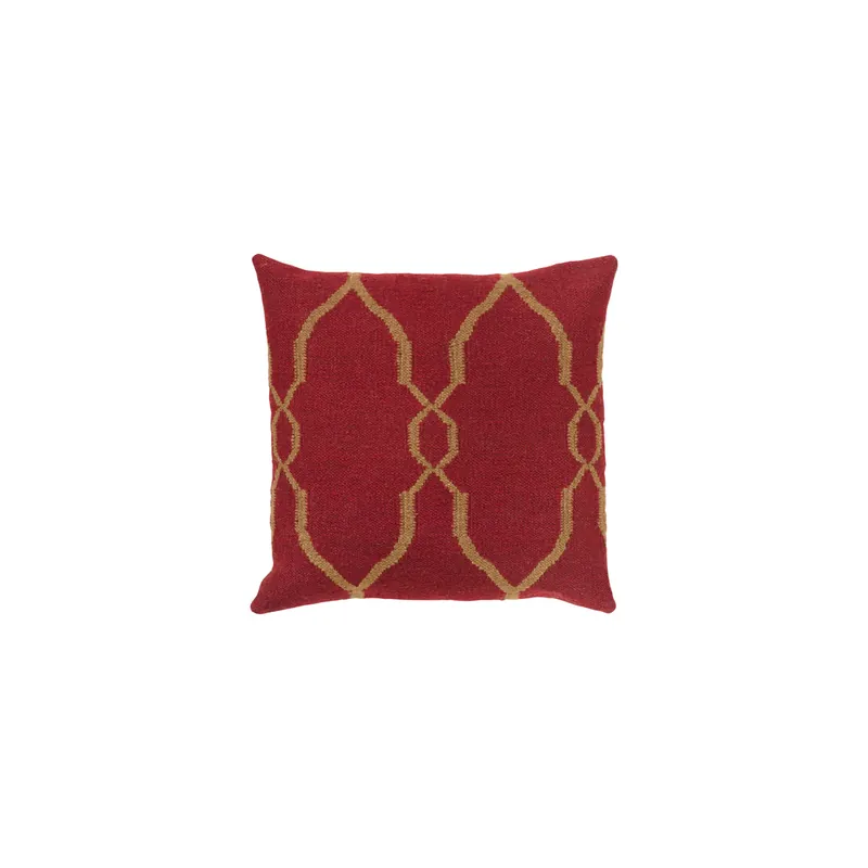 Grab Now Fallon 22 X 22 inch Dark Red and Dark Brown Throw Pillow