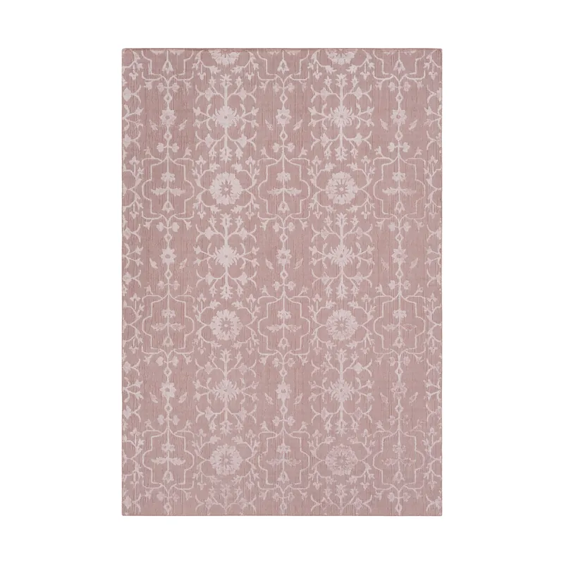 Norval 156 X 108 inch Blush/Rose Rugs, Viscose and Wool Premium