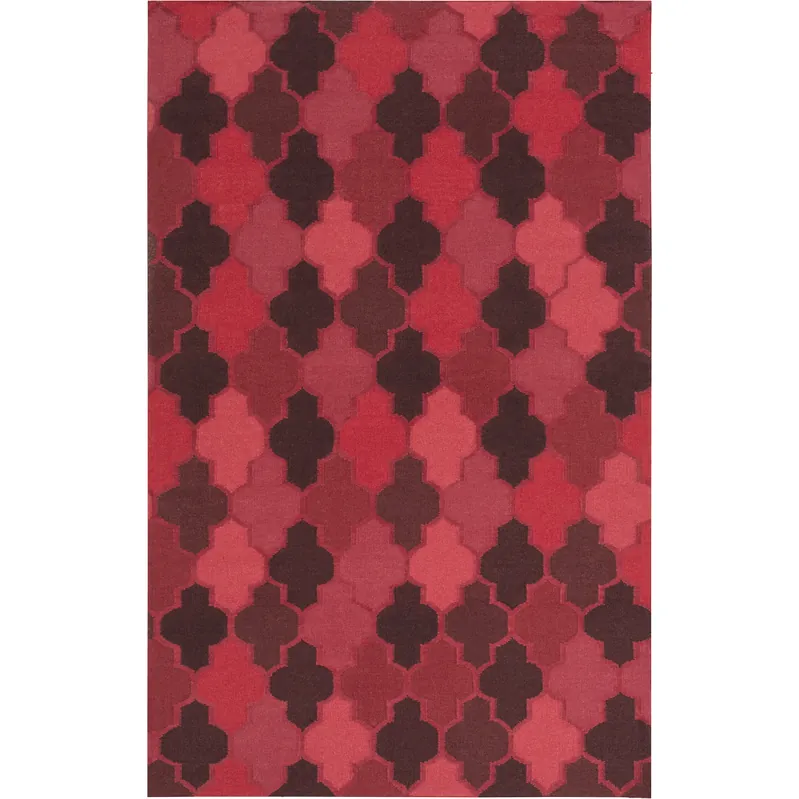 Nia 36 X 24 inch Burgundy, Cherry, Dark Red, Rose, Bright Pink Rug Top Pick
