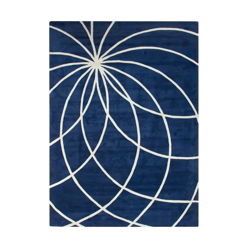 Philadelphia 180 X 144 inch Dark Blue/Cream Rugs, Wool Editor’s Pick