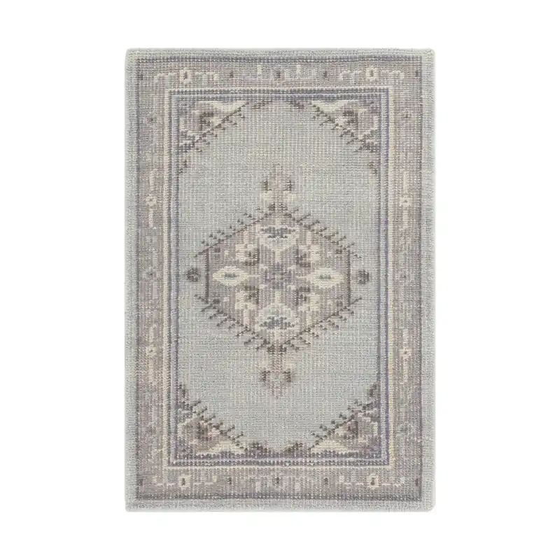 Fan Favorite Luella 36 X 24 inch Light Gray/Violet/Black/Charcoal/Taupe Rugs, Wool