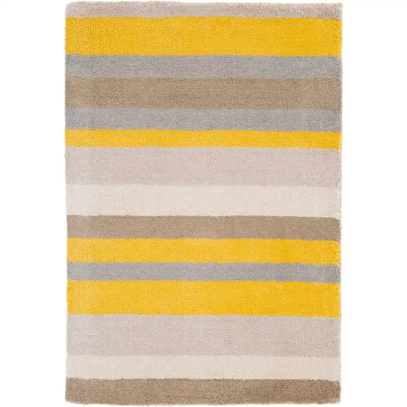 Madison Square 63 X 39 inch Yellow and Neutral Area Rug, Wool Trusted Brand