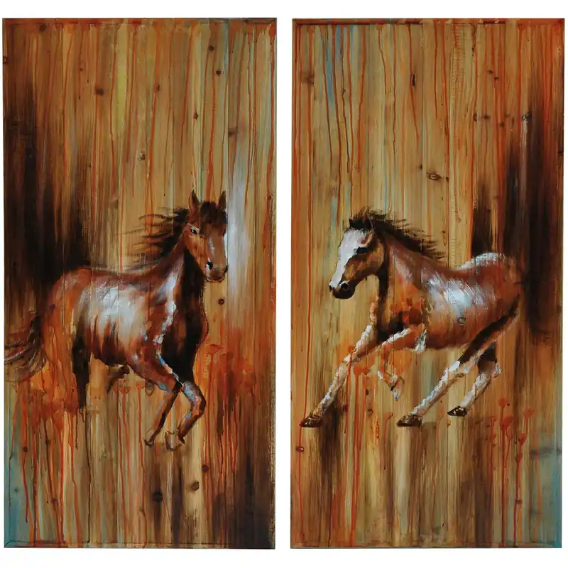 Full Gallop 39.5 inch Paintings, Set of 2 Trusted Brand