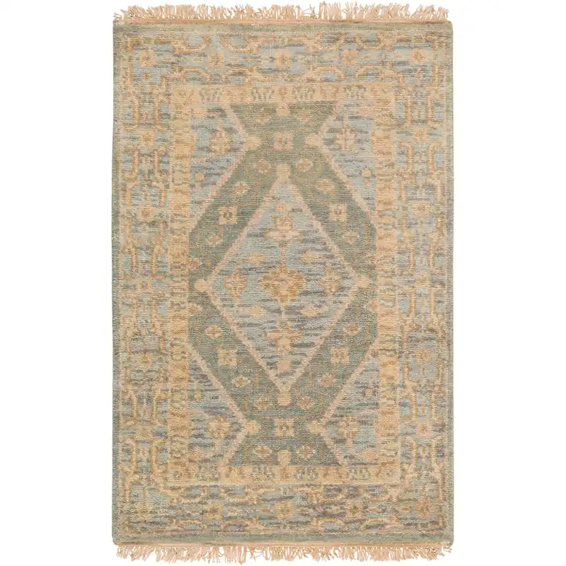 Zeus 36 X 24 inch Sage/Denim/Khaki/Camel Rugs, Wool Price Cut
