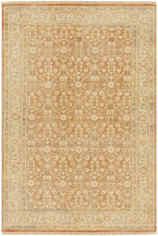 Fresh Stock Hamadan 108 X 72 inch Brown Rug, Rectangle