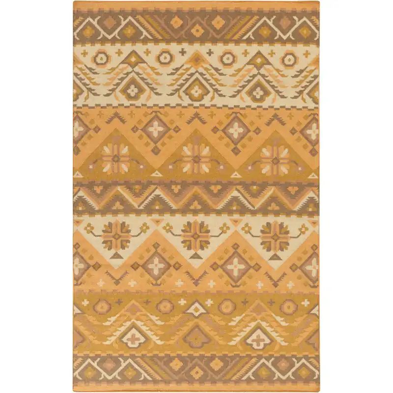 Premium Jewel Tone 156 X 108 inch Bright Orange, Burnt Orange, Butter, Camel, Khaki Rug