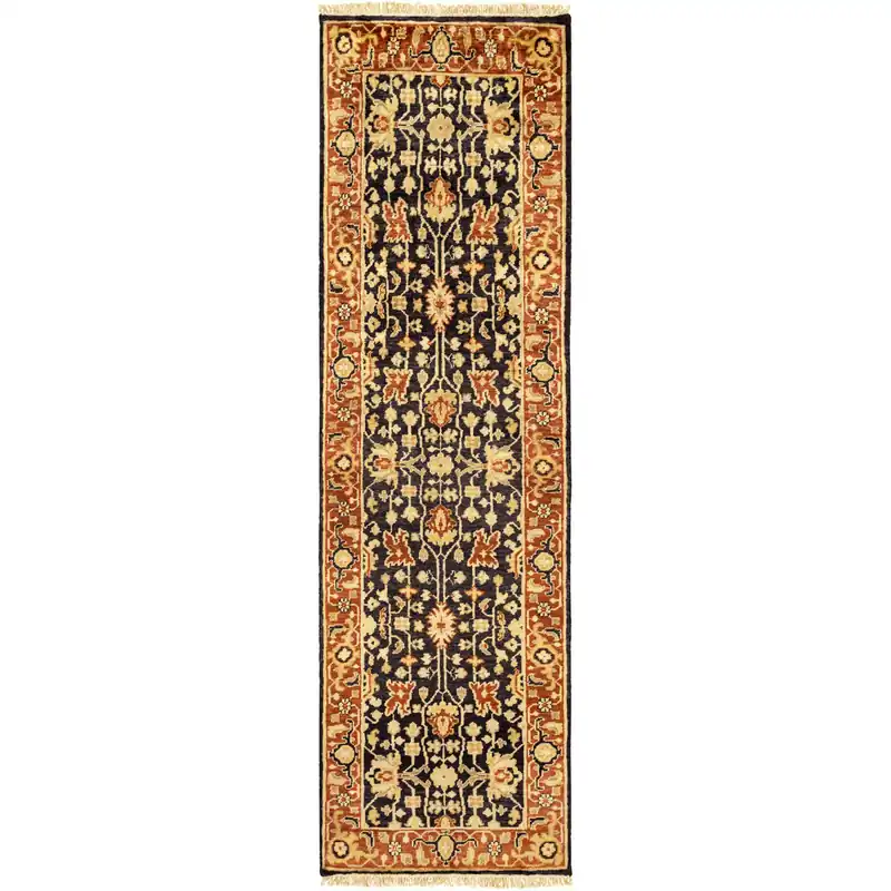 Flash Sale Taj Mahal 162 X 114 inch Black, Burnt Orange, Tan, Wheat, Camel Rug