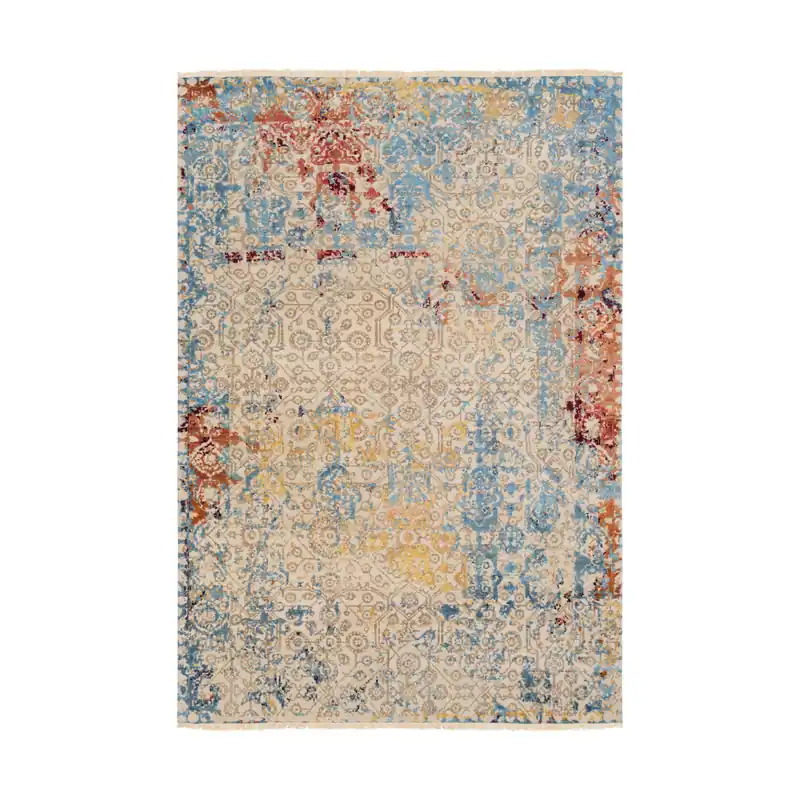 Secure Checkout Colaba 36 X 24 inch Aqua/Navy/Peach/Rose/Burgundy/Mustard Rugs
