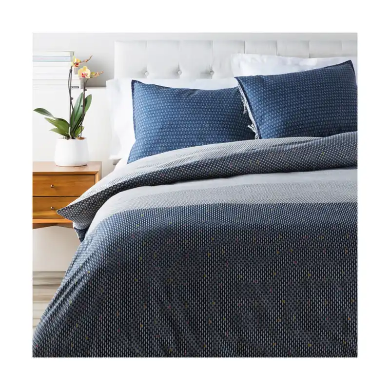 Barber Navy and Tan Duvet Set, Twin Today Only