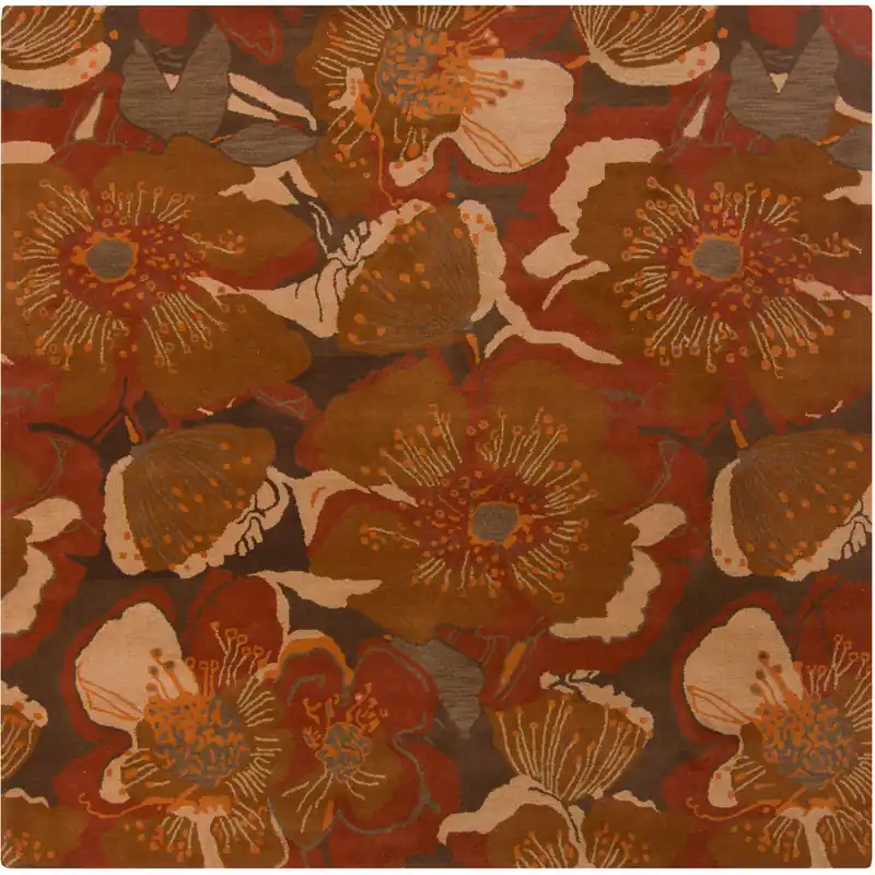 Today Only Athena 117 X 117 inch Red and Brown Area Rug, Wool