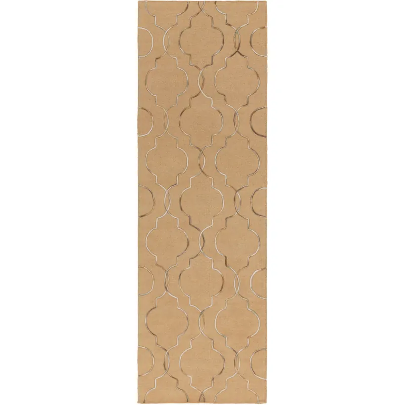 One Day Deal Seabrook 96 X 30 inch Camel, Charcoal, Dark Brown, Ivory Rug