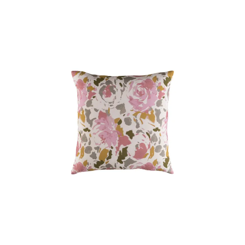 Leona 22 X 22 inch Beige and Medium Gray Throw Pillow Genuine