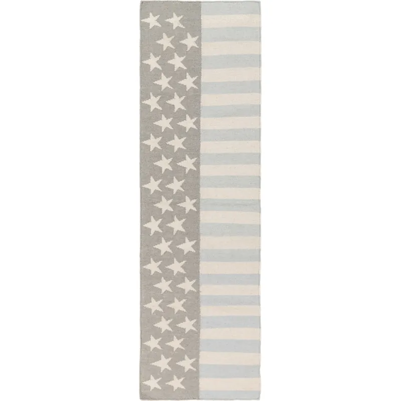 Washington 36 X 24 inch Medium Gray, Pale Blue, Khaki Rug Seasonal Sale