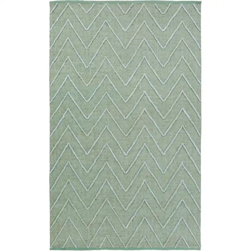 Mateo 108 X 72 inch Green and Blue Area Rug, Jute Luxury