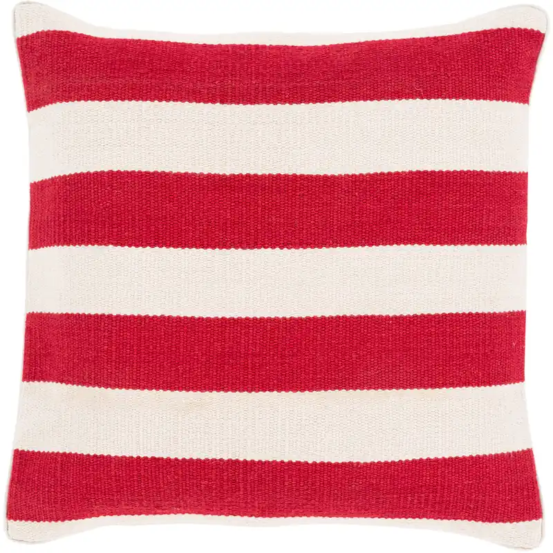 Clearance Bold Geo 22 inch Bright Red, Ivory Pillow Kit