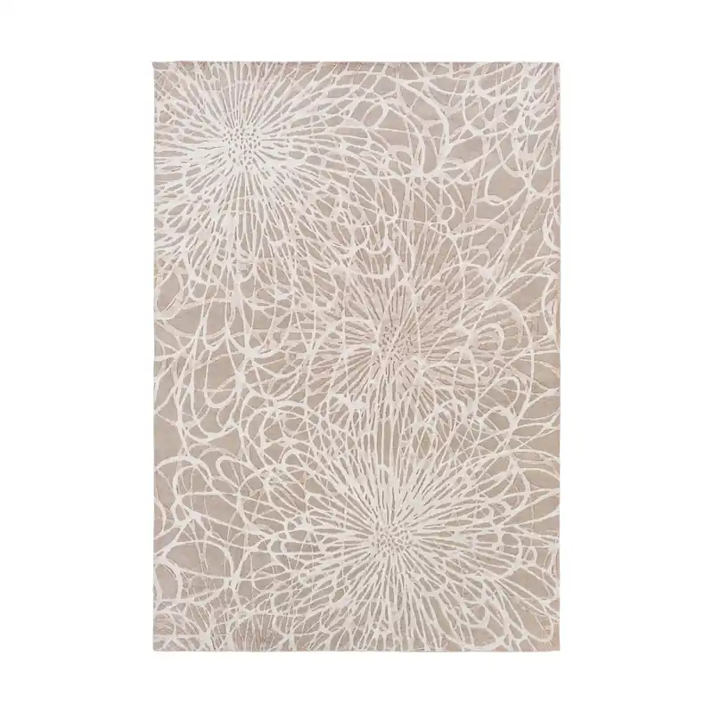 Buy Online Tredyffrin 36 X 24 inch Taupe/Ivory Rugs, Wool, Bamboo Silk, and Cotton