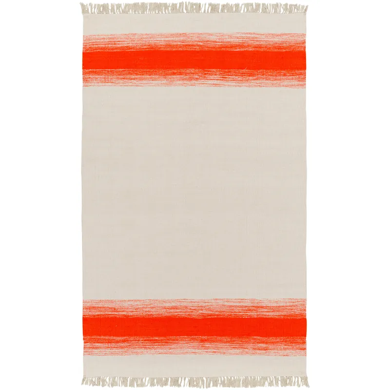 Price Cut Shine 96 X 60 inch Bright Orange, Khaki Rug