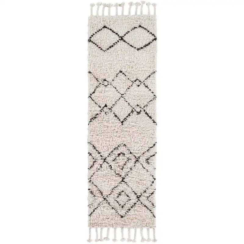 Sherpa 96 X 30 inch Dark Brown/Cream Rugs, Wool Bargain