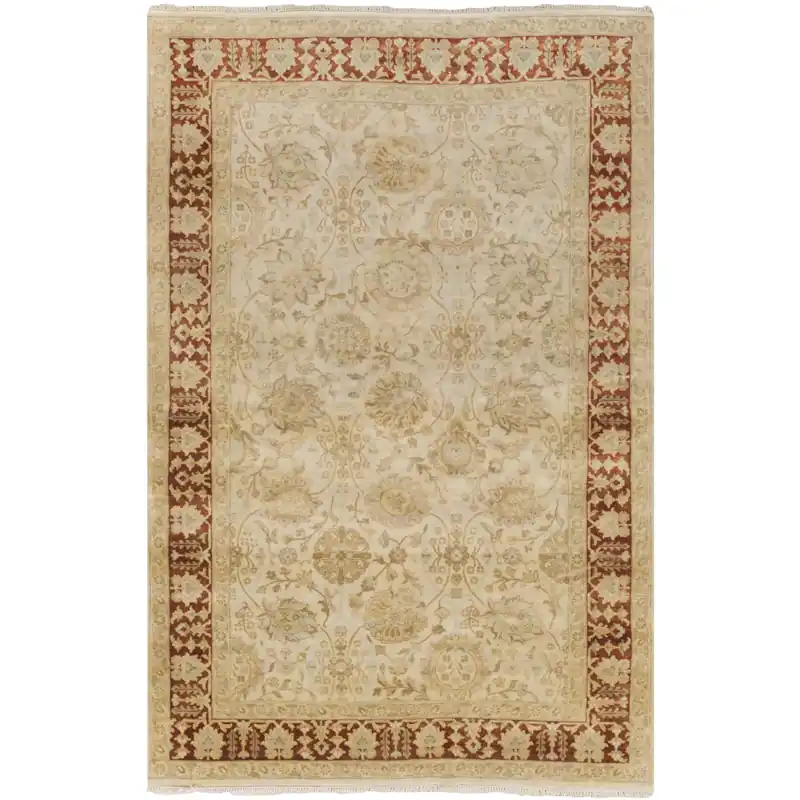 Victoria 69 X 45 inch Beige / Olive / Tan / Mustard / Light Olive Handmade Rug Mega Sale