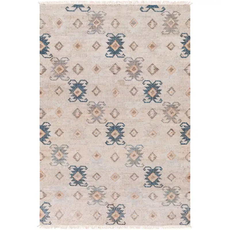 Lenora 120 X 96 inch Blue and Blue Area Rug, Jute Holiday Sale