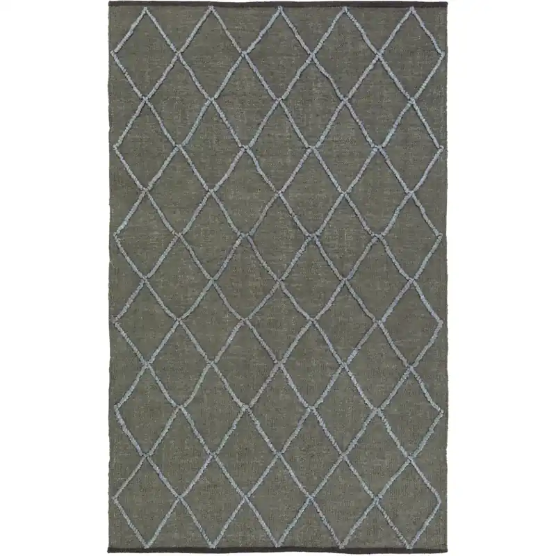 Mateo 108 X 72 inch Green and Blue Area Rug, Jute Best Choice