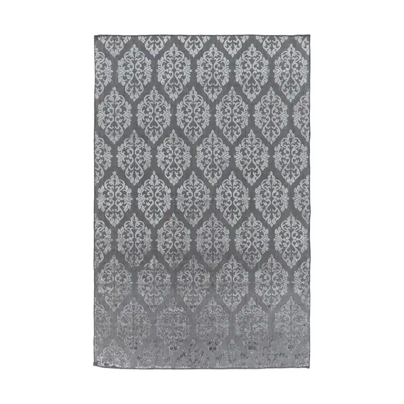 Norval 108 X 72 inch Medium Gray Rugs, Viscose and Wool Big Sale