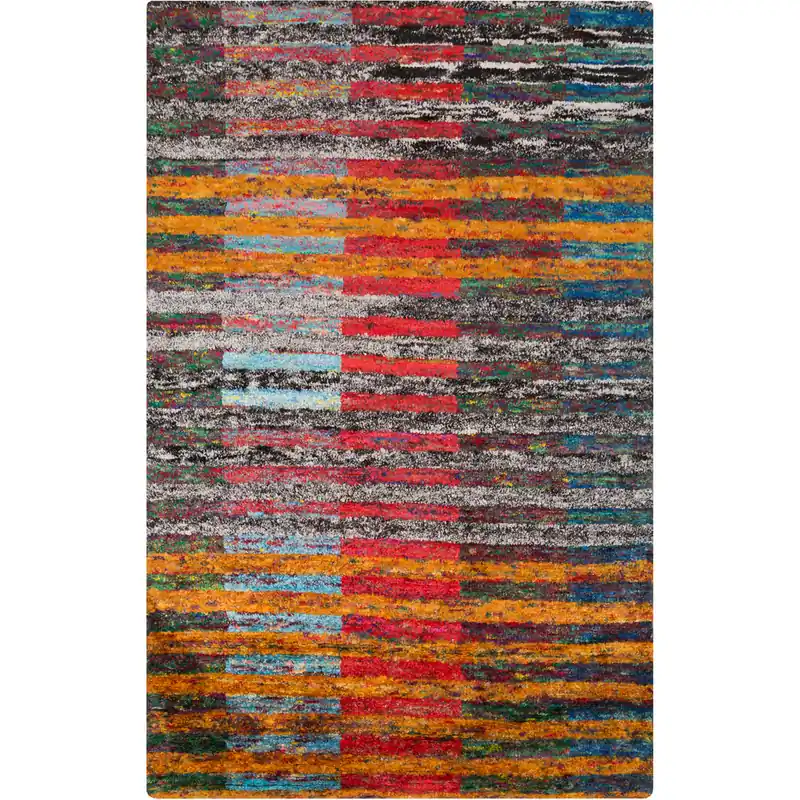 Chocho 36 X 24 inch Black and Red Area Rug, Cotton Wholesale