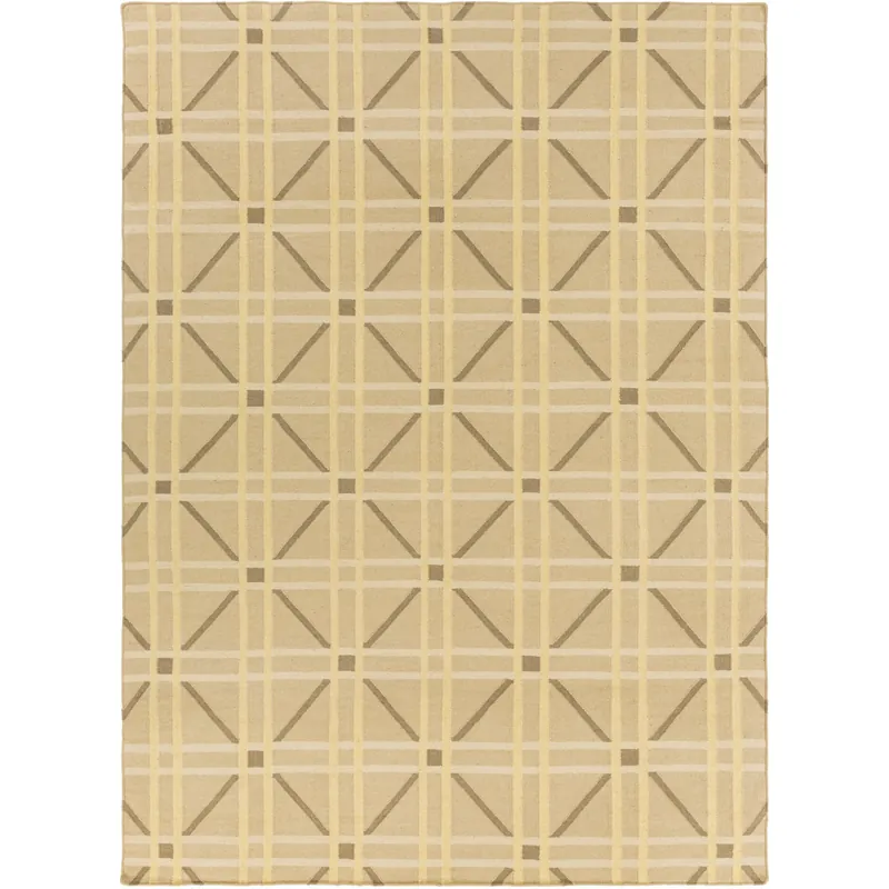Limited Edition Sheffield Market 63 X 39 inch Dark Brown, Bright Yellow, Butter, Khaki Rug