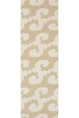 Yacht Club 96 X 30 inch Khaki, Cream Rug Money Back Guarantee