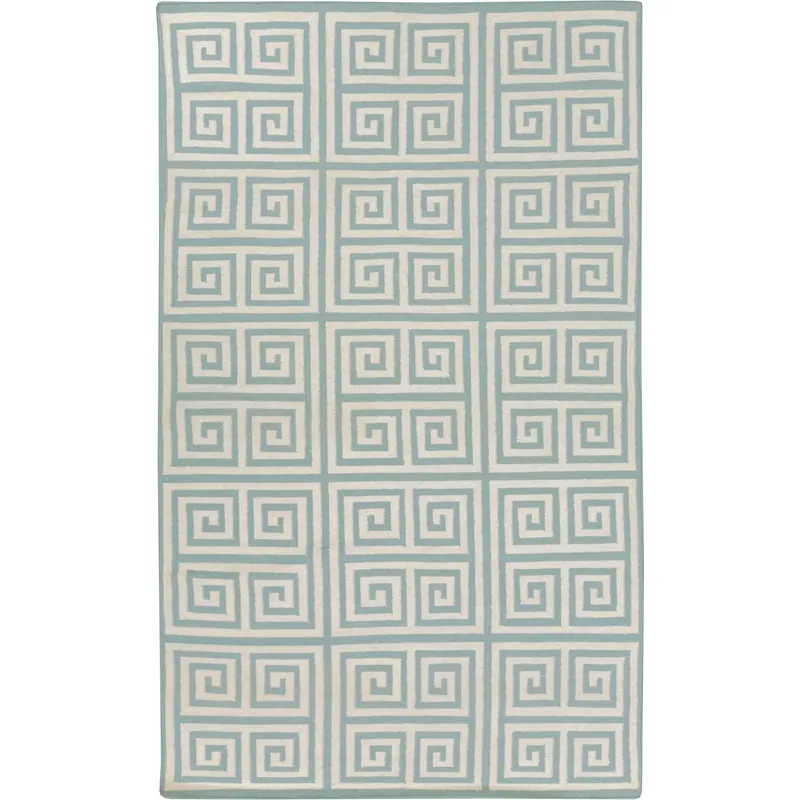 Weekend Sale Frontier 66 X 42 inch Aqua, Cream Rug