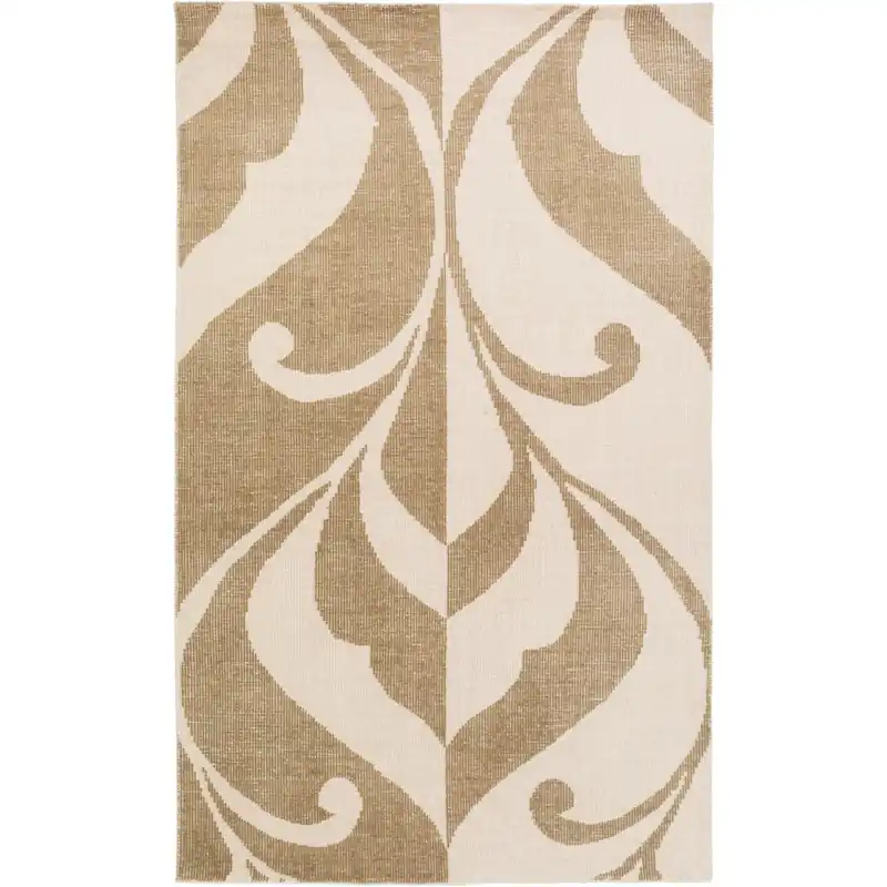 Paradox 90 X 60 inch Brown and Neutral Area Rug, Wool Free Delivery