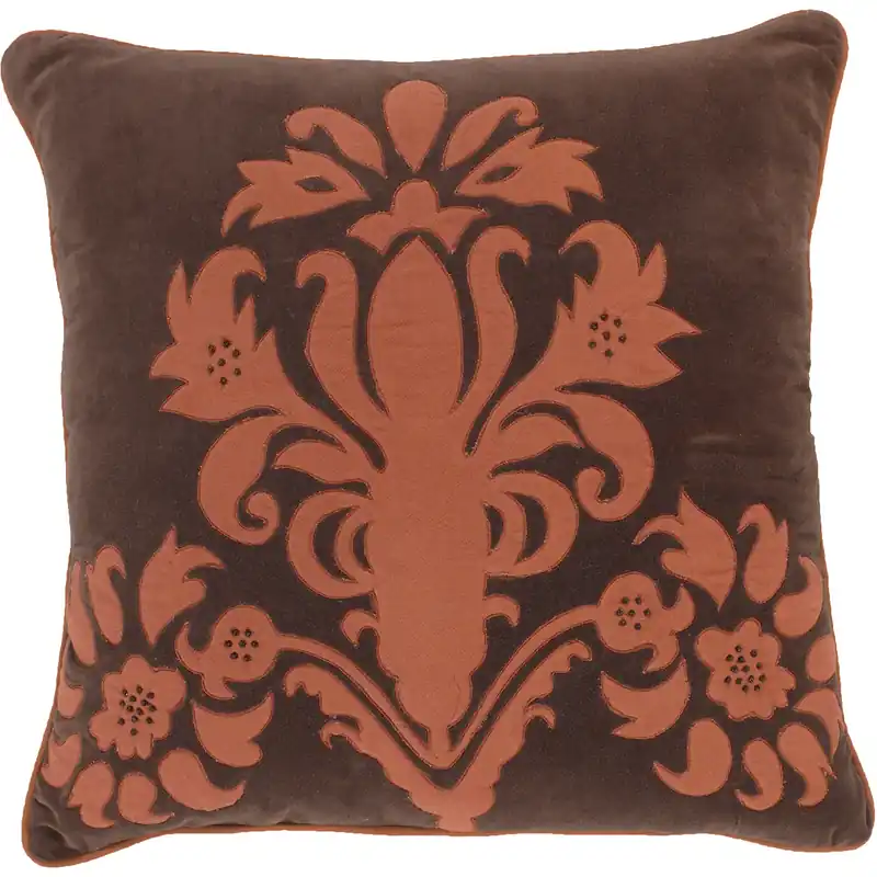 Decorative Pillows 18 inch Burnt Orange, Dark Brown Pillow Kit Buy Online
