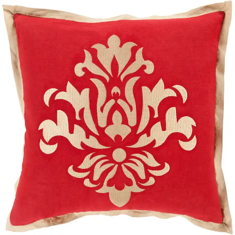 Cosette 20 inch Beige, Dark Red Pillow Kit Warranty Included