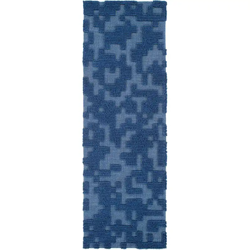 Stencil 96 X 30 inch Navy Rug Free Delivery
